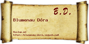 Blumenau Dóra névjegykártya